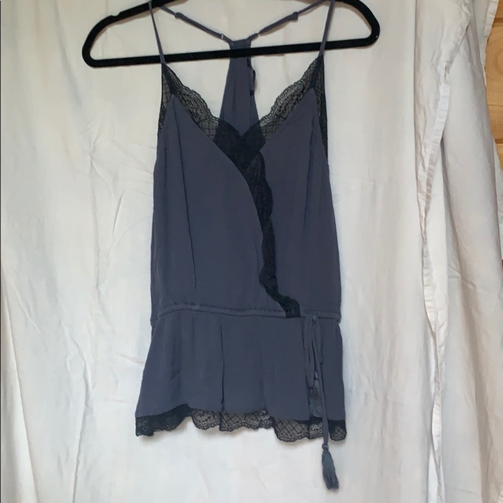 American Eagle navy blouse